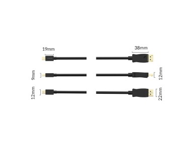 Cabo Orico XD-MDTH4 4K 30Hz Mini DisplayPort para HDMI 3m - Preto Cabo Orico XD-MDTH4 4K 30Hz Mini DisplayPort para HDMI 3m - Preto