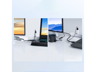 Cabo Orico XD-VATH VGA e mini jack de 3,5 mm para HDMI Full HD 60 Hz com alimentação USB, 5 m - pret Cabo Orico XD-VATH VGA e mini jack de 3,5 mm para HDMI Full HD 60 Hz com alimentação USB, 5 m - pret