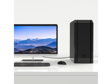 Cabo Orico XD-DITV DVI 24+1 VGA Full HD, adaptador de 5 m - preto