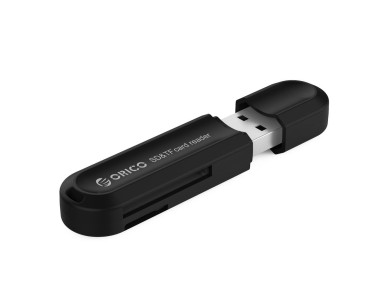 Leitor de cartões de memória Orico CRS21 USB 3.0 SD e microSD - preto Leitor de cartões de memória Orico CRS21 USB 3.0 SD e microSD - preto