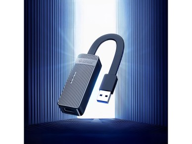 Orico UTK-U3 USB-A 3.0 to RJ45 Gigabit Ethernet 1 Gbps Network Adapter - Black Orico UTK-U3 USB-A 3.0 to RJ45 Gigabit Ethernet 1 Gbps Network Adapter - Black