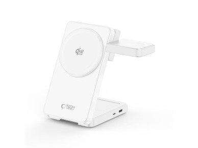 Carregador sem fio Tech-Protect A56 3 em 1 MagSafe 25W QI2.2 + Cabo USB-C/USB-C de 100 cm - Branco Carregador sem fio Tech-Protect A56 3 em 1 MagSafe 25W QI2.2 + Cabo USB-C/USB-C de 100 cm - Branco