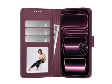 Tech-Protect Wallet MagSafe case for iPhone 17 Pro / 18 Pro - burgundy Tech-Protect Wallet MagSafe case for iPhone 17 Pro / 18 Pro - burgundy