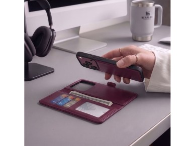 Tech-Protect Wallet MagSafe case for iPhone 17 Pro / 18 Pro - burgundy Tech-Protect Wallet MagSafe case for iPhone 17 Pro / 18 Pro - burgundy