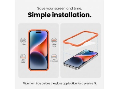 Tech-Protect Easy Set+ Paquete de 2 protectores de pantalla de vidrio templado para la pantalla y vi Tech-Protect Easy Set+ Paquete de 2 protectores de pantalla de vidrio templado para la pantalla y vi