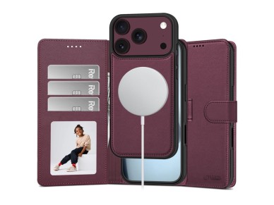 Tech-Protect Wallet MagSafe case for iPhone 17 Pro Max / 18 Pro Max - burgundy Tech-Protect Wallet MagSafe case for iPhone 17 Pro Max / 18 Pro Max - burgundy