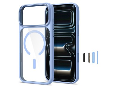 Capa Tech-Protect Magmat Magsafe CC para iPhone 17 Pro Max / 18 Pro Max - Azul Claro Transparente Capa Tech-Protect Magmat Magsafe CC para iPhone 17 Pro Max / 18 Pro Max - Azul Claro Transparente