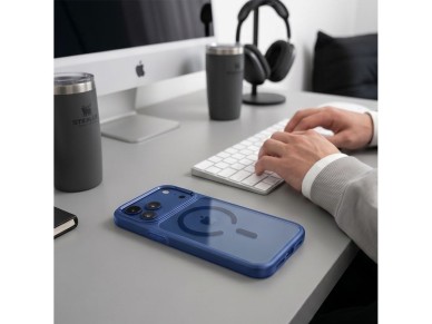 Capa Tech-Protect Magmat Magsafe CC para iPhone 17 Pro Max / 18 Pro Max - Azul Marinho Transparente Capa Tech-Protect Magmat Magsafe CC para iPhone 17 Pro Max / 18 Pro Max - Azul Marinho Transparente
