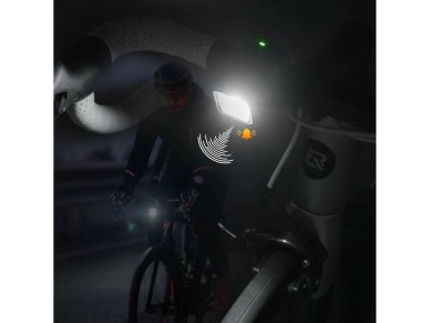 Luz delantera para bicicleta Rockbros SKL01 de 450 lm con timbre USB-C de 120 dB - Negra