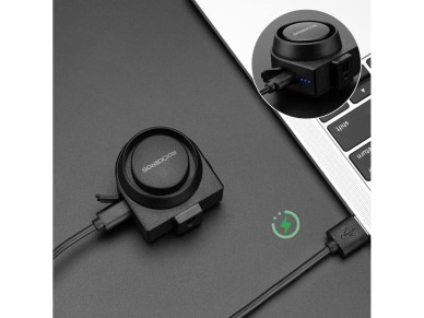 Timbre para bicicleta Rockbros A2 con alarma de 115 dB y control remoto USB-C - Negro Timbre para bicicleta Rockbros A2 con alarma de 115 dB y control remoto USB-C - Negro