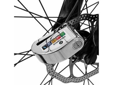 Cadeado para bicicleta Rockbros LBAYG8308 com alarme e trava de disco - Preto