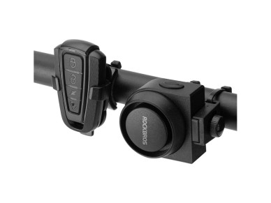 Timbre para bicicleta Rockbros A2 con alarma de 115 dB y control remoto USB-C - Negro Timbre para bicicleta Rockbros A2 con alarma de 115 dB y control remoto USB-C - Negro