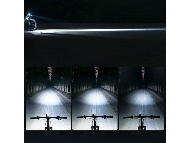 Luz delantera para bicicleta Rockbros RHL400 de 400 lm con USB-C - Negra Luz delantera para bicicleta Rockbros RHL400 de 400 lm con USB-C - Negra