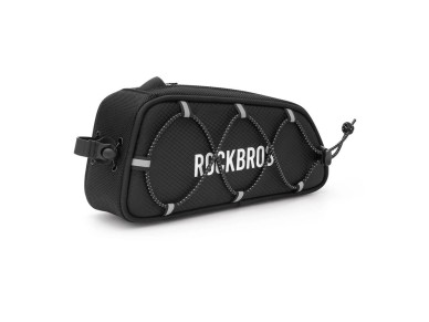 Bolsa para cuadro de bicicleta Rockbros TL004 ROAD TO SKY de 0,7 L, impermeable - Negra