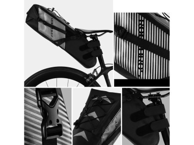 Bolsa de asiento Rockbros AS-013 de 10 litros - Negra