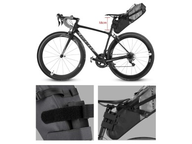 Bolsa de asiento Rockbros AS-013 de 10 litros - Negra