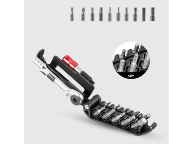 Juego de herramientas multiusos para bicicleta Rockbros con llave de carraca y palancas para neum�ti