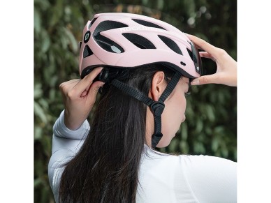 Casco de bicicleta Rockbros con visera, gafas UV desmontables, visera desmontable, unisex - Rosa Casco de bicicleta Rockbros con visera, gafas UV desmontables, visera desmontable, unisex - Rosa