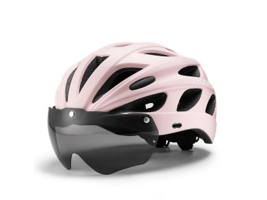 Capacete de ciclismo Rockbros com viseira, óculos de proteção UV removíveis, viseira removível, unis Capacete de ciclismo Rockbros com viseira, óculos de proteção UV removíveis, viseira removível, unis