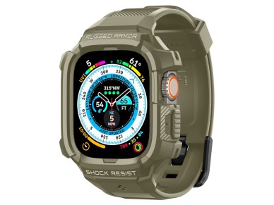 Capa Spigen Rugged Armor Pro com alça para Apple Watch Ultra (49 mm) - Verde Capa Spigen Rugged Armor Pro com alça para Apple Watch Ultra (49 mm) - Verde