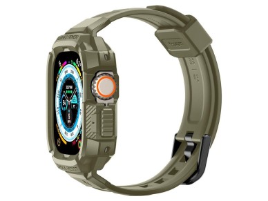 Capa Spigen Rugged Armor Pro com alça para Apple Watch Ultra (49 mm) - Verde Capa Spigen Rugged Armor Pro com alça para Apple Watch Ultra (49 mm) - Verde
