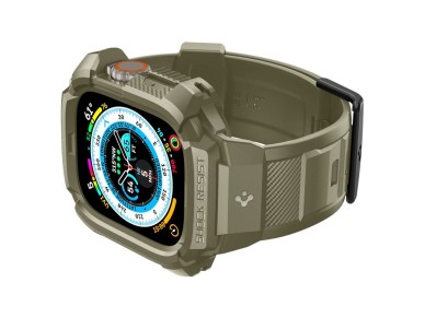 Capa Spigen Rugged Armor Pro com alça para Apple Watch Ultra (49 mm) - Verde Capa Spigen Rugged Armor Pro com alça para Apple Watch Ultra (49 mm) - Verde
