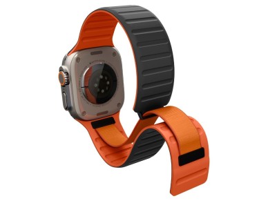 Spigen Athlex Air M Strap for Apple Watch 44/45/46/49 mm - Black and Orange Spigen Athlex Air M Strap for Apple Watch 44/45/46/49 mm - Black and Orange