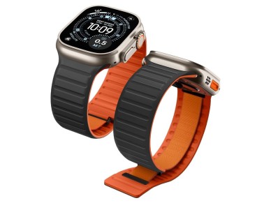 Spigen Athlex Air M Strap for Apple Watch 44/45/46/49 mm - Black and Orange Spigen Athlex Air M Strap for Apple Watch 44/45/46/49 mm - Black and Orange