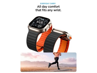 Spigen Athlex Air M Strap for Apple Watch 44/45/46/49 mm - Black and Orange Spigen Athlex Air M Strap for Apple Watch 44/45/46/49 mm - Black and Orange