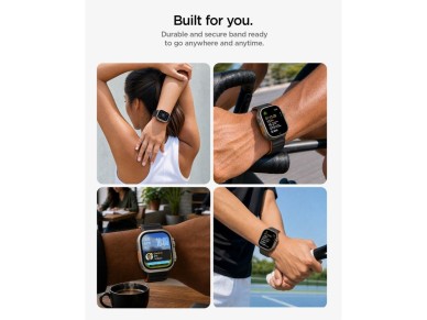 Spigen Athlex Air M Strap for Apple Watch 44/45/46/49 mm - Black and Orange Spigen Athlex Air M Strap for Apple Watch 44/45/46/49 mm - Black and Orange