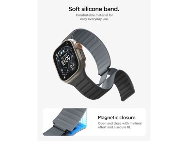Spigen Athlex Air M Strap for Apple Watch 44 / 45 / 46 / 49 mm - Black and Gray Spigen Athlex Air M Strap for Apple Watch 44 / 45 / 46 / 49 mm - Black and Gray