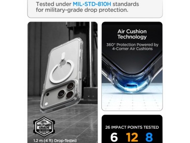 Spigen Ultra Hybrid Optik S MagSafe Case for iPhone 18 Pro Max / 17 Pro Max - Transparent Silver Spigen Ultra Hybrid Optik S MagSafe Case for iPhone 18 Pro Max / 17 Pro Max - Transparent Silver