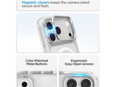 Spigen Ultra Hybrid Optik S MagSafe Case for iPhone 18 Pro Max / 17 Pro Max - Transparent Silver Spigen Ultra Hybrid Optik S MagSafe Case for iPhone 18 Pro Max / 17 Pro Max - Transparent Silver