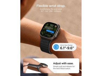 Spigen Athlex Air M Strap for Apple Watch 44 / 45 / 46 / 49 mm - Black and Gray Spigen Athlex Air M Strap for Apple Watch 44 / 45 / 46 / 49 mm - Black and Gray