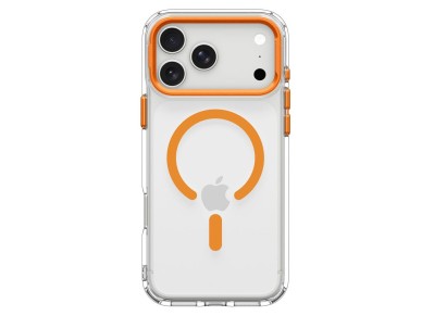 Capa Spigen Ultra Hybrid Optik S MagSafe para iPhone 18 Pro Max / 17 Pro Max - Laranja Transparente Capa Spigen Ultra Hybrid Optik S MagSafe para iPhone 18 Pro Max / 17 Pro Max - Laranja Transparente
