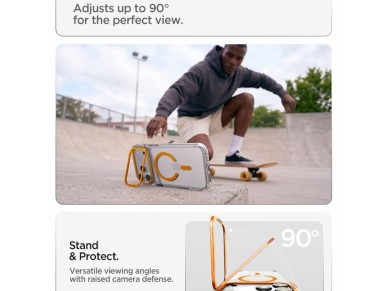 Capa Spigen Ultra Hybrid Optik S MagSafe para iPhone 18 Pro Max / 17 Pro Max - Laranja Transparente Capa Spigen Ultra Hybrid Optik S MagSafe para iPhone 18 Pro Max / 17 Pro Max - Laranja Transparente