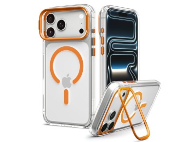 Capa Spigen Ultra Hybrid Optik S MagSafe para iPhone 18 Pro Max / 17 Pro Max - Laranja Transparente Capa Spigen Ultra Hybrid Optik S MagSafe para iPhone 18 Pro Max / 17 Pro Max - Laranja Transparente