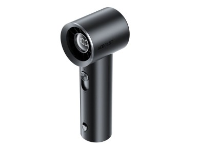 Mini ventilador de m�o Acefast YF1 com visor LED e ajuste livre do fluxo de ar - Preto