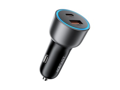 Acefast B21 75W USB-C + USB-A Car Charger - Black Acefast B21 75W USB-C + USB-A Car Charger - Black