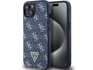 Funda Guess 4G Triangle Metal Logo para iPhone 15 Plus / 14 Plus - azul