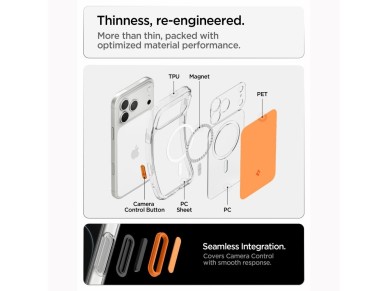 Capa Spigen Ultra Hybrid MagSafe para iPhone 18 Pro Max / 17 Pro Max - Laranja Capa Spigen Ultra Hybrid MagSafe para iPhone 18 Pro Max / 17 Pro Max - Laranja