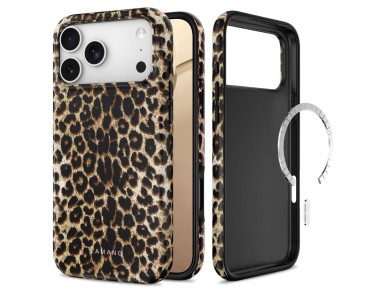 Capa Tech-Protect Lamano MagSafe para iPhone 18 Pro / 17 Pro - preta e marrom