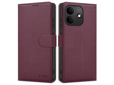 Tech-Protect Wallet case for Xiaomi Redmi Note 17 Pro 5G - burgundy