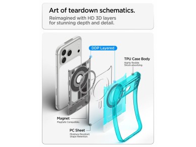 Spigen Ultra Hybrid MagSafe case for iPhone 18 Pro / 17 Pro - light blue Spigen Ultra Hybrid MagSafe case for iPhone 18 Pro / 17 Pro - light blue