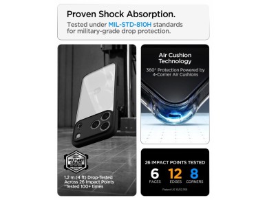 Funda Spigen Ultra Hybrid para iPhone 18 Pro / 17 Pro - Negro mate Funda Spigen Ultra Hybrid para iPhone 18 Pro / 17 Pro - Negro mate