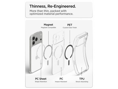 Spigen Ultra Hybrid MagSafe Case for iPhone 18 Pro / 17 Pro - Clear Graphite Spigen Ultra Hybrid MagSafe Case for iPhone 18 Pro / 17 Pro - Clear Graphite