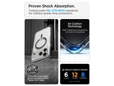 Spigen Ultra Hybrid MagSafe Case for iPhone 18 Pro / 17 Pro - Clear Graphite Spigen Ultra Hybrid MagSafe Case for iPhone 18 Pro / 17 Pro - Clear Graphite