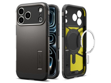 Capa Spigen Tough Armor MagSafe para iPhone 18 Pro / 17 Pro - preta