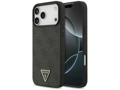 Guess Leather 4G Triangle Strass MagSafe Case for iPhone 17 Pro Max / 18 Pro Max - Black Guess Leather 4G Triangle Strass MagSafe Case for iPhone 17 Pro Max / 18 Pro Max - Black