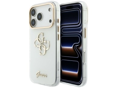 Guess IML 4G Script Metal Case for iPhone 17 Pro Max / 18 Pro Max - White Guess IML 4G Script Metal Case for iPhone 17 Pro Max / 18 Pro Max - White